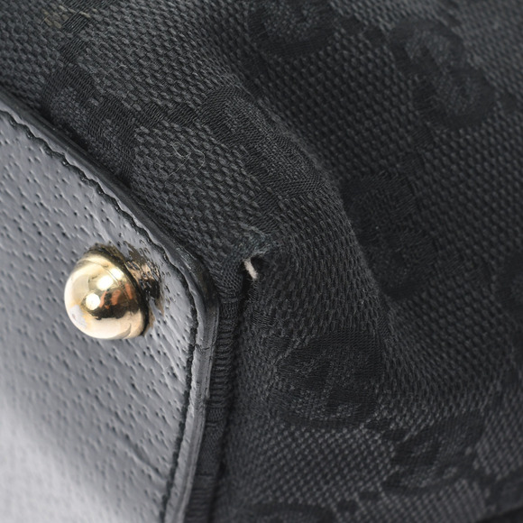 Gucci Mini Black Gold Hardware GG Canvas Handbag - Picture 9 of 14